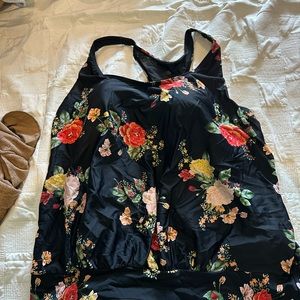 Floral swimtop with built in bra